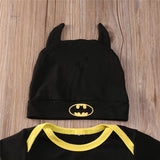 Baby Boys Clothes Set Cool Batman Newborn Baby Boy Romper+Shoes+Hat