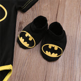 Baby Boys Clothes Set Cool Batman Newborn Baby Boy Romper+Shoes+Hat