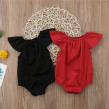 Newborn Baby Girls Ruffle Romper Summer Baby Girl Jumpsuit