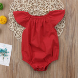 Newborn Baby Girls Ruffle Romper Summer Baby Girl Jumpsuit