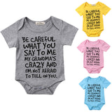Baby Boy Girl Toddler Grandma Romper Jumpsuit Clothes
