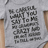 Baby Boy Girl Toddler Grandma Romper Jumpsuit Clothes