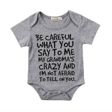Baby Boy Girl Toddler Grandma Romper Jumpsuit Clothes