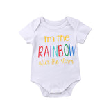 0-18M Infant Baby Boys Girls Rainbow Romper Jumpsuit