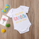 0-18M Infant Baby Boys Girls Rainbow Romper Jumpsuit