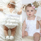 Baby Girl Clothes Lace Floral Bodysuit Sunsuit Outfits Lovely White Lace Baby Bodysuits