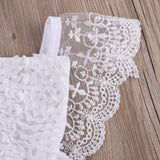 Baby Girl Clothes Lace Floral Bodysuit Sunsuit Outfits Lovely White Lace Baby Bodysuits