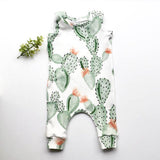 Newborn Toddler Baby Cartoon Cactus Boys Girls Bodysuit Jumpsuit