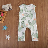 Newborn Toddler Baby Cartoon Cactus Boys Girls Bodysuit Jumpsuit
