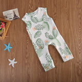 Newborn Toddler Baby Cartoon Cactus Boys Girls Bodysuit Jumpsuit