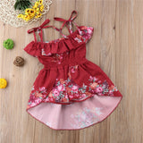 Floral print Toddler Kids Baby Girls clothes