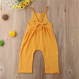 2018 Brand Kid Baby Girl Boy Bib Pants Backless Romper Jumpsuit