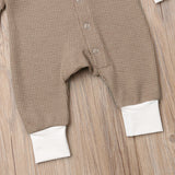 Baby Girl Boy Knitted Romper Unisex Kids Long Sleeve Crew Neck Jumpsuit