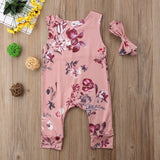 Newborn Infant Baby Girl Romper Playsuit Headbands  Clothes