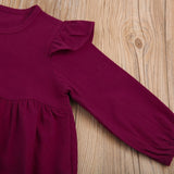 Solid Cotton Baby Autumn Rompers Vintage Baby Girl Romper Long Sleeve Baby Clothes