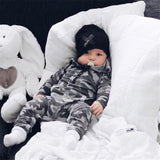 Boy Hooded Camouflage Romper Newborn Baby