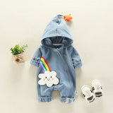 2018 Autumn Winter Newborn Baby Boy Girl Rainbow Jumpsuit