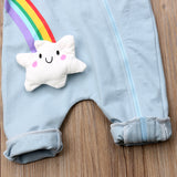 2018 Autumn Winter Newborn Baby Boy Girl Rainbow Jumpsuit
