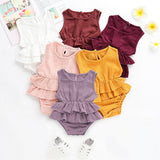 Cute Newborn Baby Girl Sleeveless Tutu Skirted Romper Jumpsuit