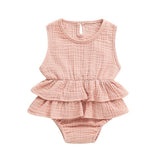Cute Newborn Baby Girl Sleeveless Tutu Skirted Romper Jumpsuit