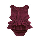 Cute Newborn Baby Girl Sleeveless Tutu Skirted Romper Jumpsuit
