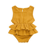 Cute Newborn Baby Girl Sleeveless Tutu Skirted Romper Jumpsuit