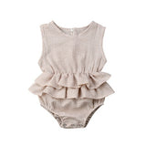 Cute Newborn Baby Girl Sleeveless Tutu Skirted Romper Jumpsuit