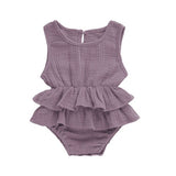 Cute Newborn Baby Girl Sleeveless Tutu Skirted Romper Jumpsuit