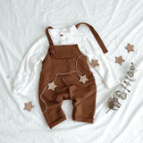 Newborn Baby Boys Girls Solid Dungarees Bib Pants