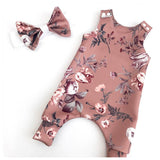 Newborn Infant Baby Girl Romper Playsuit Headbands  Clothes