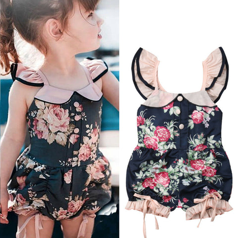 2019 Canis Summer Flower Toddler Kids Baby Girl Clothes