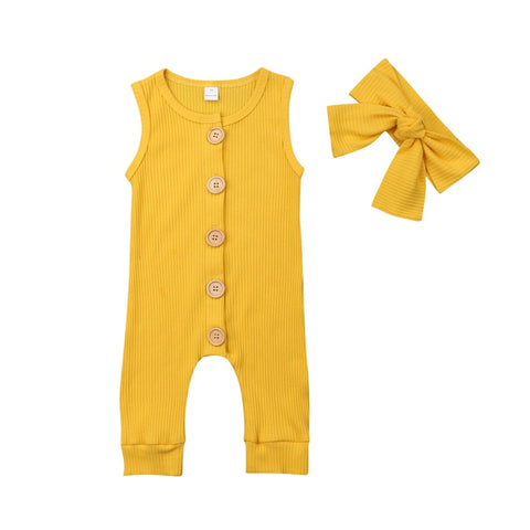 2019 Summer Solid Rompers Newborn Infant Baby Girl Boy
