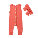 2019 Summer Solid Rompers Newborn Infant Baby Girl Boy