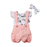 Newborn Infant Baby Kids Girls Summer Flying Sleeve Clothes