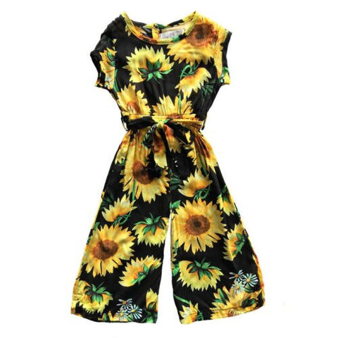 Sunflower Jumpsuit Kids Baby Girl Clothing Floral Princess