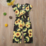 Sunflower Jumpsuit Kids Baby Girl Clothing Floral Princess