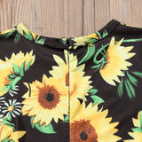 Sunflower Jumpsuit Kids Baby Girl Clothing Floral Princess