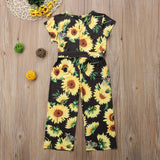 Sunflower Jumpsuit Kids Baby Girl Clothing Floral Princess